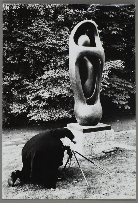 Alternate image #2 of Priest Photographing Henry Moore Sculpture, Rotterdam, Holland