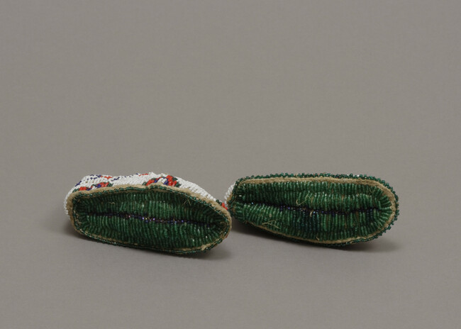 Alternate image #1 of Child's Moccasins with Decorated Soles