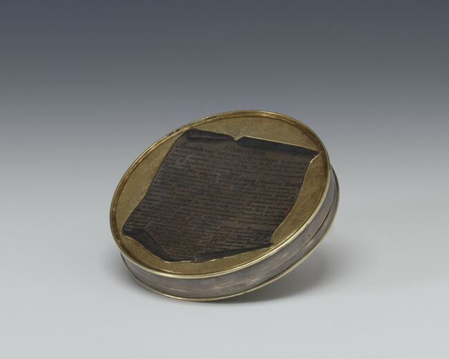 Alternate image #3 of Gilt Snuff Box with Map of Velikii Ustiug, a Northern City in the Vologda Province