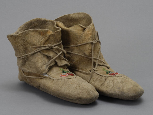 Alternate image #1 of Moccasins with Floral Beadwork