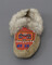 Alternate image #1 of Moccasin with Beaded Representation of a Chilkat Robe and word ALASKA