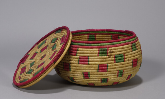 Alternate image #1 of Coiled Basket With Lid