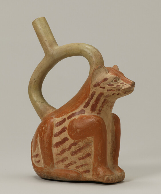 Alternate image #1 of Stirrup-spout Vessel in the form of a Fox or Feline