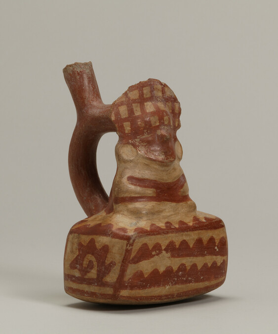 Alternate image #1 of Stirrup-Spout Vessel in the form of a Seated Figure