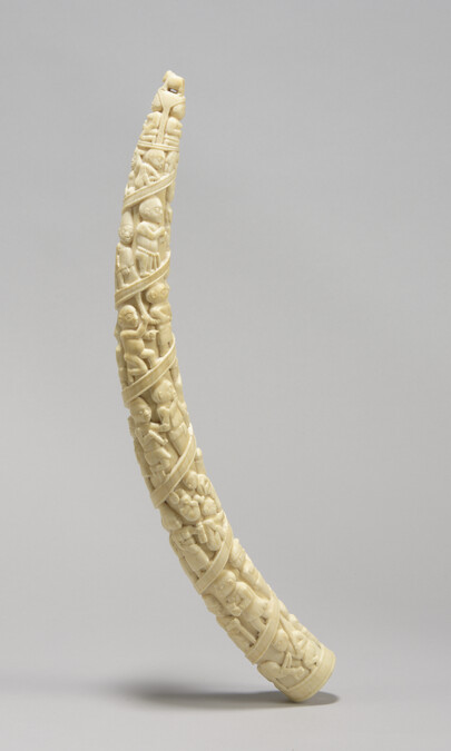 Alternate image #3 of Ivory Tusk Carved with Frieze of Figures