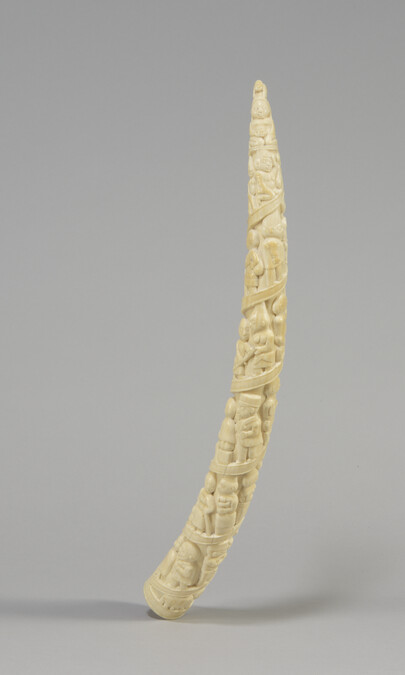 Alternate image #2 of Ivory Tusk Carved with Frieze of Figures