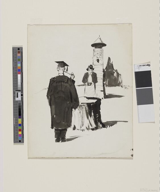 Alternate image #1 of Untitled (Sketch for Class of 1956 Graduation Book)