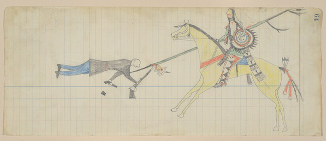 Alternate image #2 of Untitled (A Tsistsistas (Cheyenne) Warrior Counts Coup on a Soldier), page number 64, from the 