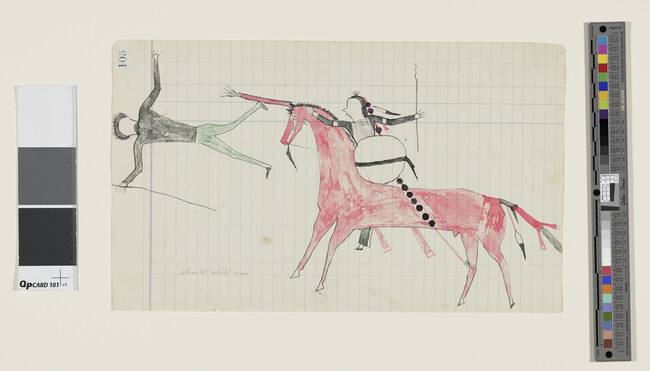 Alternate image #1 of Untitled (A Tsistsistas (Cheyenne) Warrior Shoots a Non-Native Man), page number 103, from the 