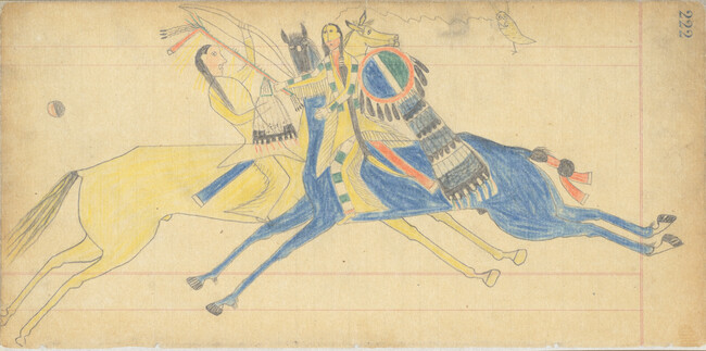 Alternate image #2 of Untitled (An Inunaina (Arapaho) or Tsistsistas (Cheyenne) Warrior Counts Coup on an Enemy), page number  222, from the 