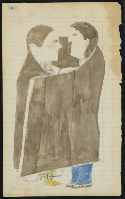 Alternate image #2 of Untitled (A Tsistsistas (Cheyenne) Standing Couple Wrapped in a Courting Blanket), page number 188, from the 