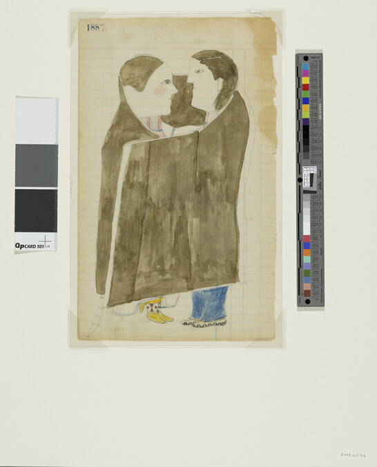 Alternate image #1 of Untitled (A Tsistsistas (Cheyenne) Standing Couple Wrapped in a Courting Blanket), page number 188, from the 