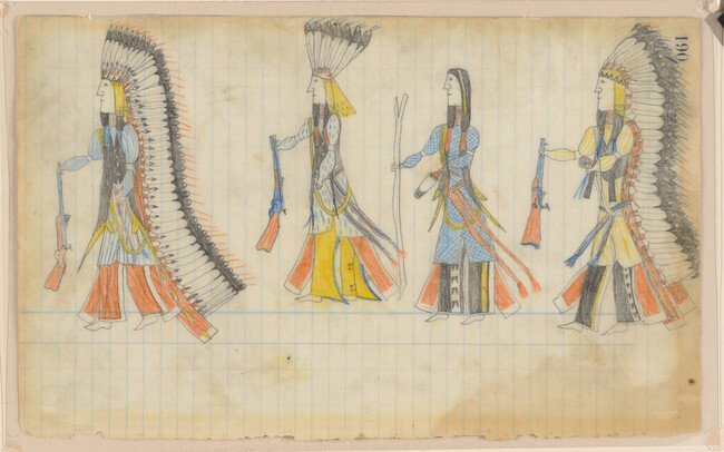 Alternate image #2 of Untitled (A Procession of Tsistsistas (Cheyenne) Warriors), page number 190, from the 