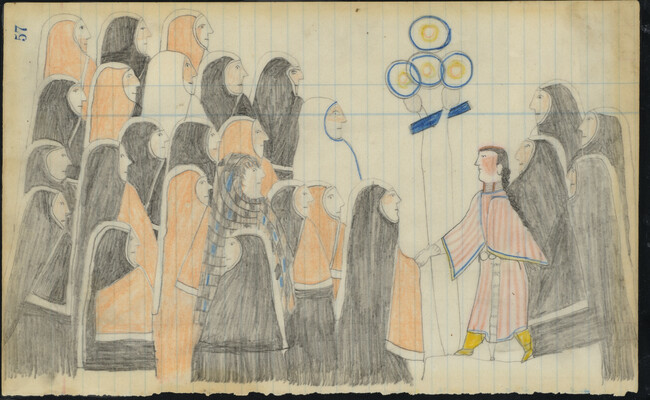 Alternate image #2 of Untitled (A Young Tsistsistas (Cheyenne) Initiate with Women at a Sun Dance), page number 57, from the 