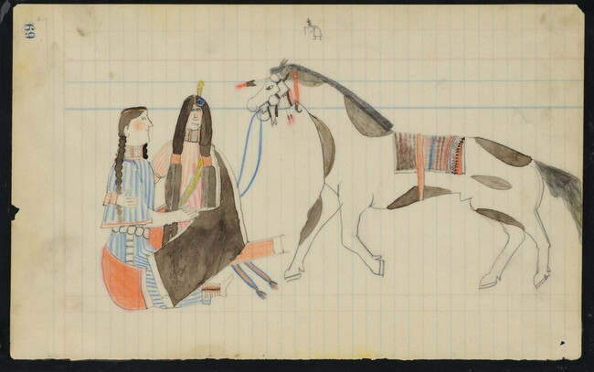 Alternate image #1 of Untitled (A Tsistsistas (Cheyenne) Courting Couple), page number 69, from the 