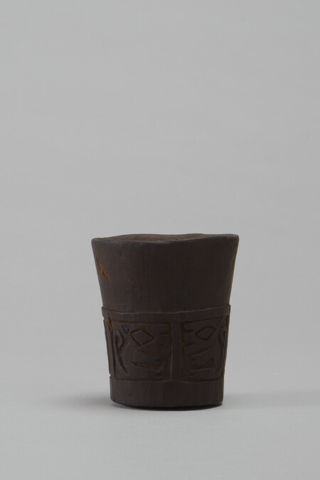 Alternate image #1 of Drinking Vessel [Keros] with Zoomorphic Images (possibly a forgery)