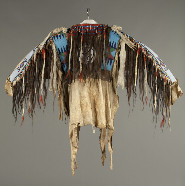 Alternate image #2 of Beaded and Fringed Hide Man's Wearing Shirt