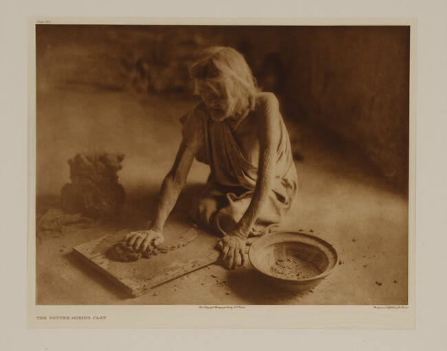 Potter Mixing Clay, plate 419, from the portfolio of large plates supplementing The North American Indian, Volume 12, The Hopi