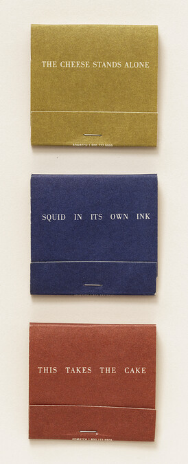 Alternate image #2 of Squid in Its Own Ink (one of three matchbooks produced for the work 