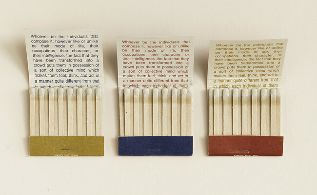 Alternate image #1 of Squid in Its Own Ink (one of three matchbooks produced for the work 