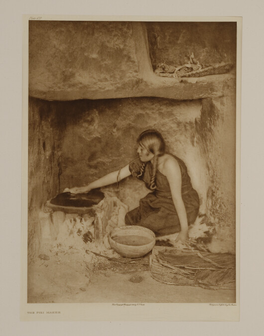 Piki Maker, plate 432, from the portfolio of large plates supplementing The North American Indian, Volume 12, The Hopi