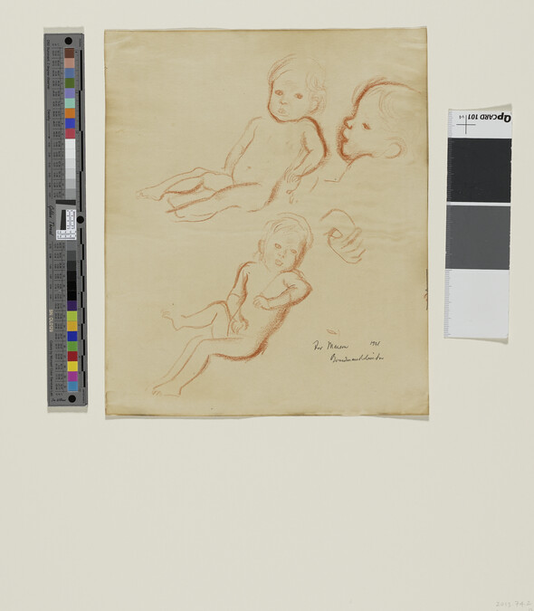 Alternate image #1 of Study for a mural at Radio City Music Hall, New York [since painted over] (sketches of Joan Perry Snell as an infant)