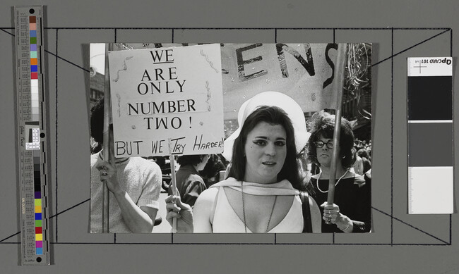 Alternate image #2 of Woman Holding a Protest Sign, Gay Liberation Parade, New York City