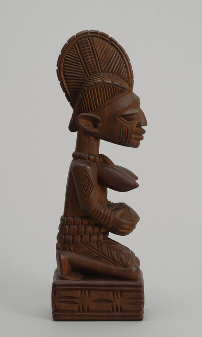 Alternate image #2 of Yoruba Kneeling Female Figure Holding a Bowl