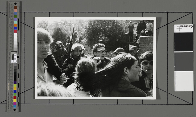 Alternate image #1 of A Priest, with a Bandage on his Forehead Tries to Keep Protesters in Order and Lead a Sit-Down Strike, Londonderry, Northern Ireland