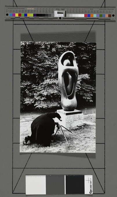 Alternate image #1 of Priest Photographing Henry Moore Sculpture, Rotterdam, Holland