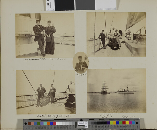 Alternate image #1 of Man and woman on the steamer Alameda. Hawaii, from a Travel Photograph Album (Views of Hawaii and Japan)