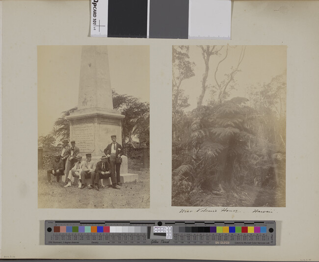 Alternate image #2 of Seven men at the Captain Cook Monument. Kealakekua, Hawaii (island), Hawaii, from a Travel Photograph Album (Views of Hawaii and Japan)