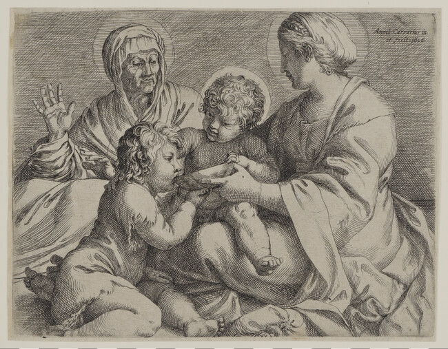 Alternate image #2 of La Madonna della Scodella (Madonna and Child with Saint Elizabeth and Saint John the Baptist)