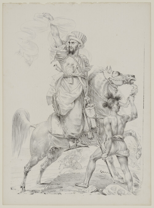 Alternate image #2 of Chef de mamelucks à cheval appelant du secours (Chief of the Mamelukes on horseback calling for help)