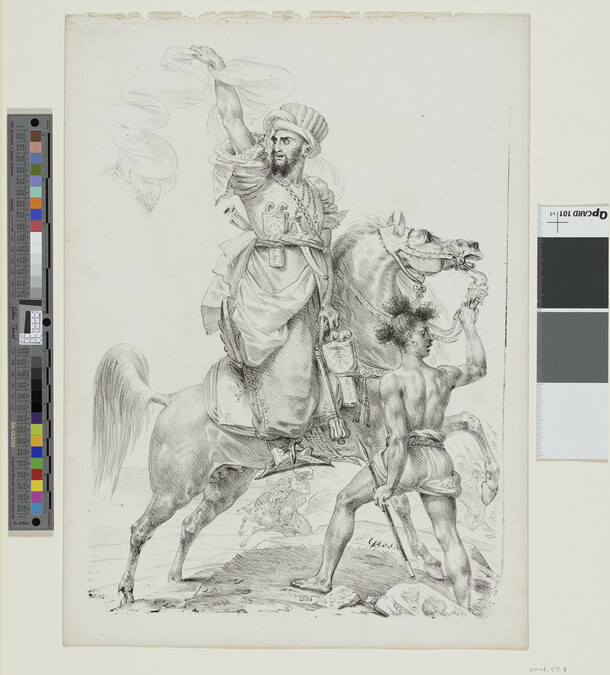 Alternate image #1 of Chef de mamelucks à cheval appelant du secours (Chief of the Mamelukes on horseback calling for help)