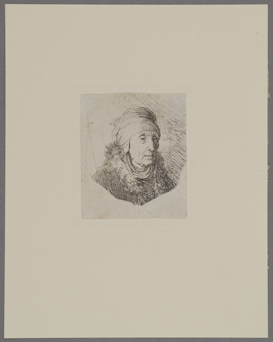 Alternate image #3 of Bust of Woman in High Headdress with Loose Chin Strap