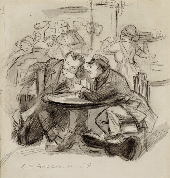 Alternate image #1 of Two Men at Café Table