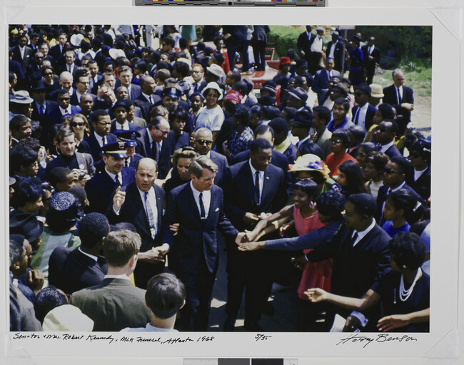 Alternate image #1 of Untitled (Senator Robert F. Kennedy and Ethel Kennedy at Dr. Marin Luther King Jr.'s Atlanta Funeral Procession from the Ebenezer Baptist Church to Morehouse College, April 9, 1968)