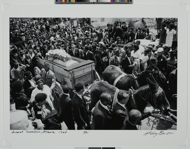 Alternate image #1 of Untitled (Dr. Martin Luther King Jr.'s Casket Drawn by Two Mules in the Atlanta Funeral Procession from the Ebenezer Baptist Church to Morehouse College, April 9, 1968)