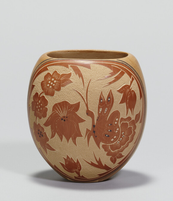 Alternate image #2 of Carved Jar depicting a Hummingbird