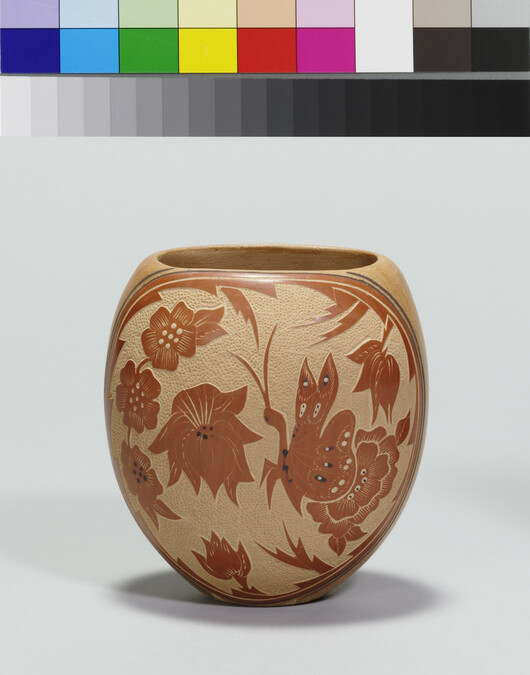 Alternate image #1 of Carved Jar depicting a Hummingbird