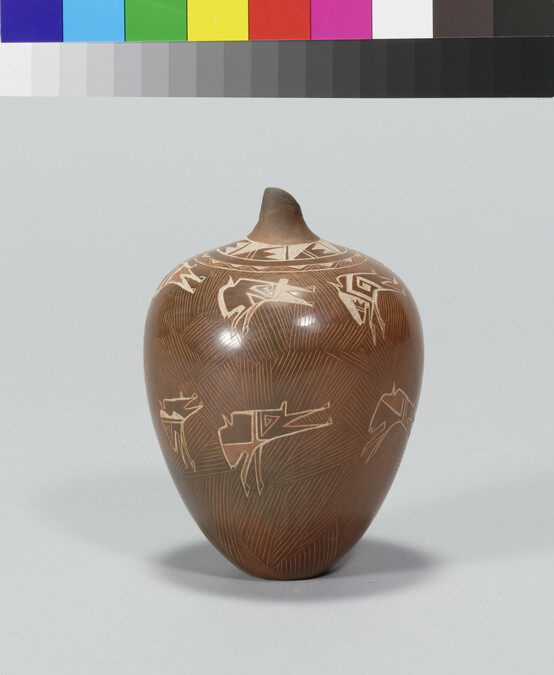 Alternate image #1 of Pot with Buffalo Figures