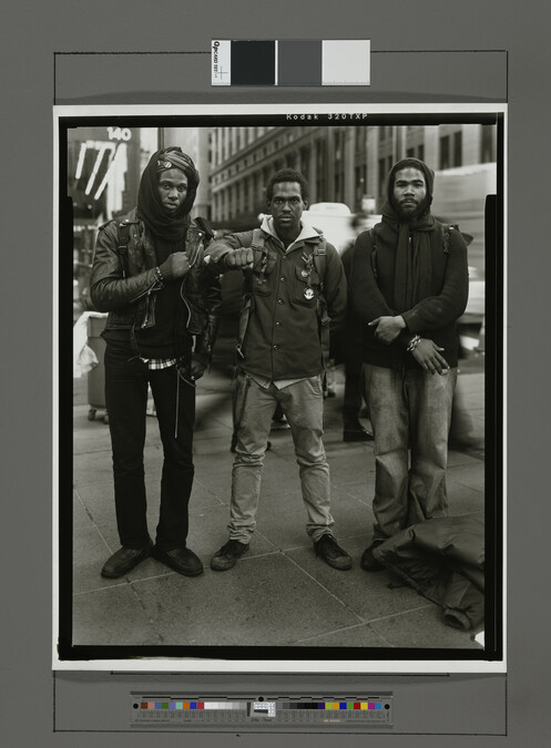 Alternate image #1 of Three Unidentified Young Men, January 24, 2012, from Occupying Wall Street: A Portfolio of 20 Images