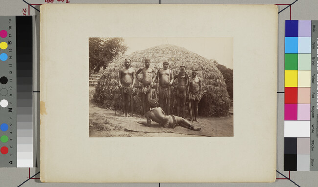Alternate image #1 of Untitled (Group of Zulu Men and a Reclining Zulu Woman)