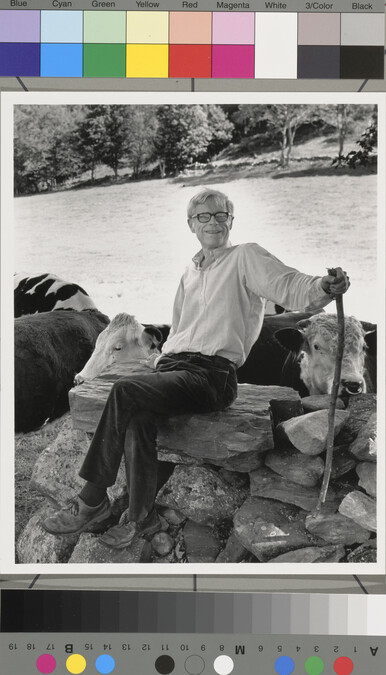 Alternate image #1 of Noel Perrin at his Farm in Thetford, Vermont