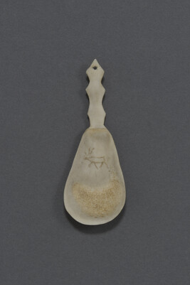 Antler Spoon Decorated with an Incised Reindeer
