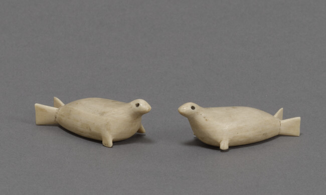 Miniature Carvings of a Pair of Seals