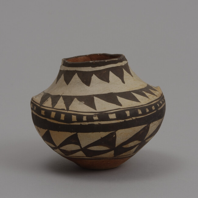 Alternate image #1 of Miniature Olla (Water Jar) with Red Base