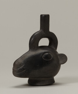 Stirrup-Spout Vessel in the Form of a Llama Head