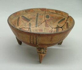 Tripod Bowl with Serpent design